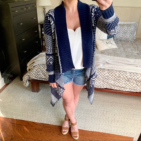 Sweaters - | cozy tiered pattern sweater cardigan |